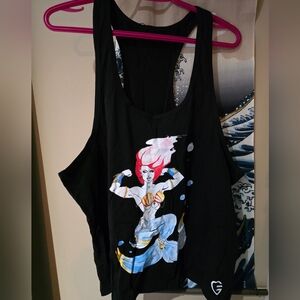 GRRRL racerback tank top with mermaid
